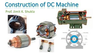 Construction of DC Machines  DC Generator  DC Motor  Parts of DC machine [upl. by Drofyar]