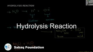 Hydrolysis Reaction Chemistry Lecture  Sabaqpk [upl. by Ayhdnas389]