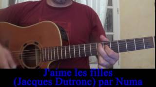 Jaime les filles Jacques Dutronc cover guitare voix 1992 [upl. by Mahgirb729]