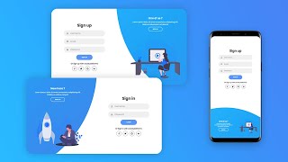 Responsive Login amp Registration Form Using HTML amp CSS amp JS  Sliding Sign In amp Sign Up Form [upl. by Celeste]