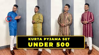 Budget DIWALI Kurtas Pyjama for Men  Festive Outfit Ideas 2022 [upl. by Orlando803]