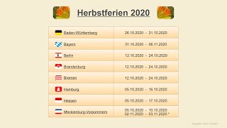 Herbstferien 2020 [upl. by Aicercal682]