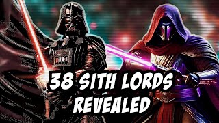 All 38 Sith Lords in Star Wars Canon Revealed [upl. by Etep]