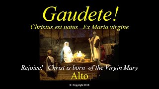 Gaudete  Christus est natus  Alto [upl. by Woodruff]