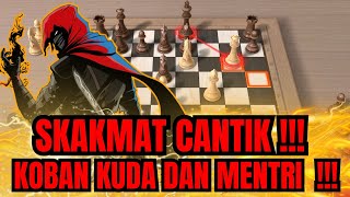 SKAKMAT DENGAN KORBAN KUDA  MENTRI [upl. by Sirkin]