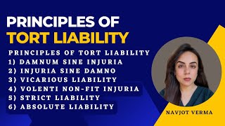 Principles of tort liability  Damnum sine injuria  Injuria sine damno vicarious liability [upl. by Marline]