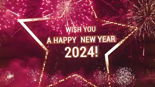 a Happy New Year 2024 Wishes Video Effects HD  First Time Star Style New Year Wishes [upl. by Terese116]