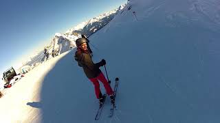 Pistenabfahrt im Skigebiet Schlick 2000 in Tirol [upl. by Coffeng]