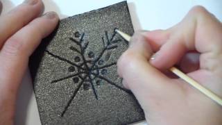 Tutorial decorazioni Natalizie fai da te stampini di polistirolo  DIY christmas foam stamps [upl. by Suoivatnod]