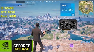 GTX 1650  Intel i512400 Fortnite Chapter 5 Season 1 [upl. by Beach]