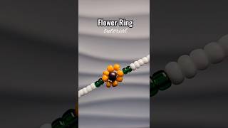 Flower ring beadedjewelry tutorial diy preppy [upl. by Eniloj]