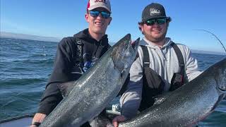 First Run of Lake Michigan SPRING KING SALMON  20 lb Brown Trout Report May 4th [upl. by Colston]