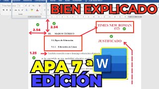 Normas APA 7 edición Word BIEN EXPLICADO Tutorial Normas APA Última Edición 2023 [upl. by Alverson]