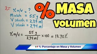 Porcentaje MASAVOLUMEN mm en Solución [upl. by Bates]