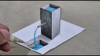 easy amazing 3d drawing on paper step by step  how to draw 3d [upl. by Niwrehs]