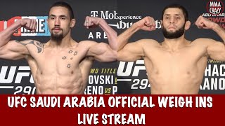 UFC Saudi Arabia Whittaker vs Aliskerov Official Weighin Live Stream [upl. by Eizzik798]