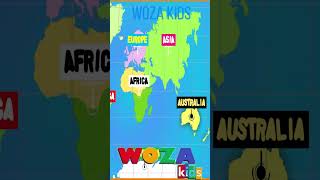 Continents Kids Song  The 7 Continents of Earth shorts [upl. by Wylen]