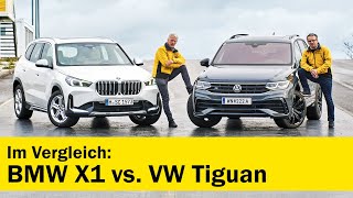 SUV im Vergleichstest BMW X1 vs VW Tiguan  ÖAMTC [upl. by Etyak]