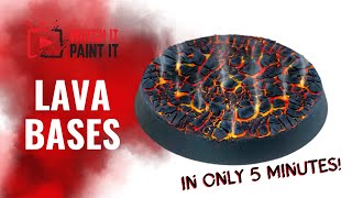 How to paint lava bases for miniatures  New and Updated Tutorial [upl. by Kursh]