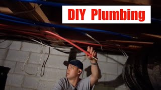 DIY Bathroom Remodel PEX Plumbing Rough In [upl. by Meehaf]