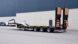 Faymonville  MultiMAX extendable low loader with 4 axles and loading platform extendable in width [upl. by Mimajneb]