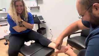 Scraping for Foot Pain After Running foryou chiropractor footpain running asmr foryoupage [upl. by Nongim]