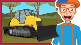 Blippi Bulldozer  Educational Construction Trucks for Children [upl. by Atinev]