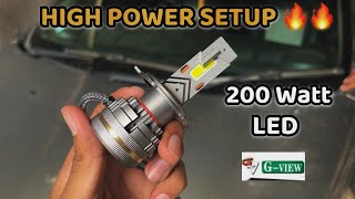 200w LED Headlight For Car 😍  ख़तरनाक रोशनी दे रहा है 🔥 [upl. by Nylessoj]