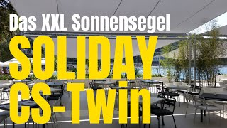 Sonnensegel Produktvideo SOLIDAY CS Twin elektrisch aufrollbar [upl. by Robma]