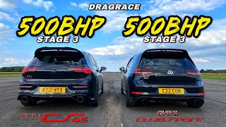 GOLF GTI EVOLUTION MK8 500HP CS45 Vs MK7 500HP EDITION 40 [upl. by Annovy]