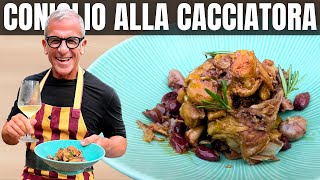 CONIGLIO ALLA CACCIATORA Come lo fa Mamma Fiorella  Ricetta di Chef Max Mariola [upl. by Atnoek]