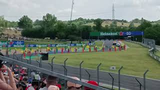 Hungaroring Marshals Senna Tribute before Hungarian GP [upl. by Lrac58]