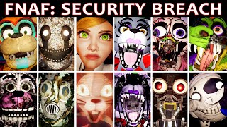 FNAF Security Breach  All Jumpscares Complete amp Rearrange [upl. by Smiga]