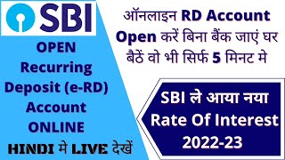 SBI RD Account Opening through Online or Mobile Banking  SBI Recurring Deposit Interested HINDI [upl. by Bethesda456]