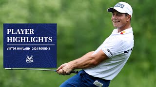 Viktor Hovland Powers Into Contention  2024 PGA Championship [upl. by Oranneg830]