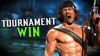 WINNING A TOURNAMENT with RAMBO  Mortal Kombat 11 [upl. by Malony]