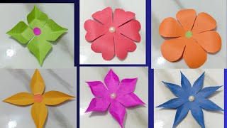 Easy Paper flower craft 6Beautiful paper flower makingPaper craft tutorial Paper activity tutorial [upl. by Ahtan]