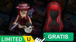 LIMITED GRATIS CABELLO ROJO Y NEGRO EN ROBLOX [upl. by Adon]