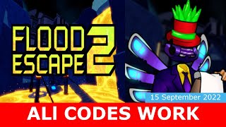 All CODES Work Flood Escape 2 ROBLOX  September 15 2022 [upl. by Bubb484]