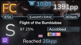 🔴 101⭐ Accolibed  SHK  Flight of the Bumblebee Luscents Extra HDDTHR 9725 FC 1391pp  osu [upl. by Nho]