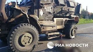 Maxxpro MRAP was ambushed in Kursk [upl. by Lowrie]