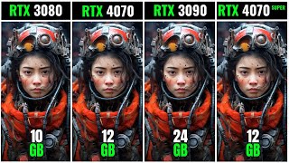 Rtx 3080 Vs Rtx 4070 Vs Rtx 3090 Vs Rtx 4070 Super  Test in 20 Games  1080p  2k  4k [upl. by Nylhsoj]