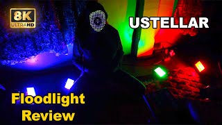 USTELLAR 4 Pack 25W RGB LED Outdoor Flood Light  Unboxing Testing amp Review [upl. by Hillary]