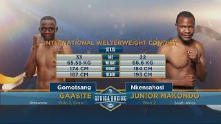 Gomotsang Gaasite v Nkensahosi Junior Makondo  Fox Africa Boxing Championships [upl. by Alimhaj]