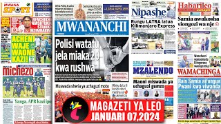 Magazeti ya leo 070124POLISI WATATU JELA MIAKA 20 KWA RUSHWABENCHIKA MSHTUKIA STRAIKA MZIMBABWE [upl. by Saoj132]