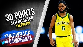 Patty Mills Full Highlights 20190824 Boomers vs USA  30 Pts 4th QTR TakeOver [upl. by Norrie114]