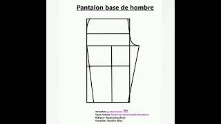 Patrón base de pantalón para hombre  Costura para principiantes y iniciantes [upl. by Yves569]