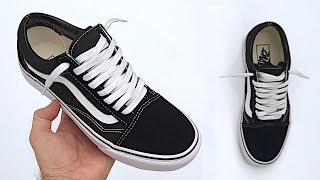 HOW TO LOOSELY LACE VANS OLD SKOOLS FOR LONG LACES [upl. by Karlise]