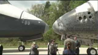 Rare Space Shuttles Nose to Nose Say Goodbye [upl. by Greff]