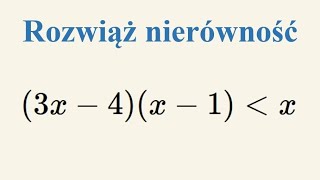 Nierówność kwadratowa  zadanie z informatora CKE 2025 [upl. by Hyde]